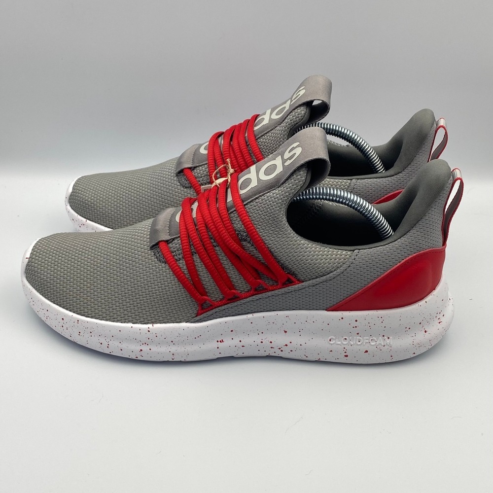 Adidas Lite Racer Adapt 7.0 Slip On Running Sneakers Gray Red Men's 10 JR0548 - Picture 3 of 8